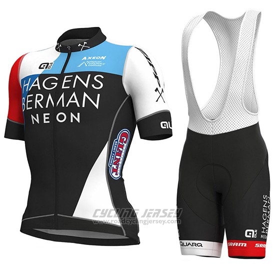 2018 Cycling Jersey Axeon PRS Black Red Short Sleeve and Bib Short